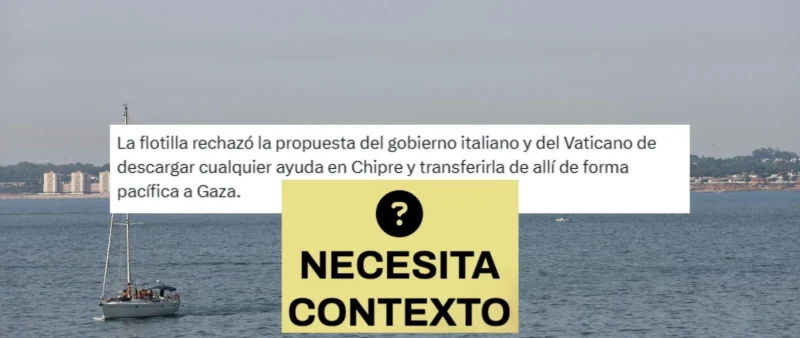 Desinformaciones y contextos sobre la Flotilla Global Sumud a Gaza 2 vaticano gaza flotilla