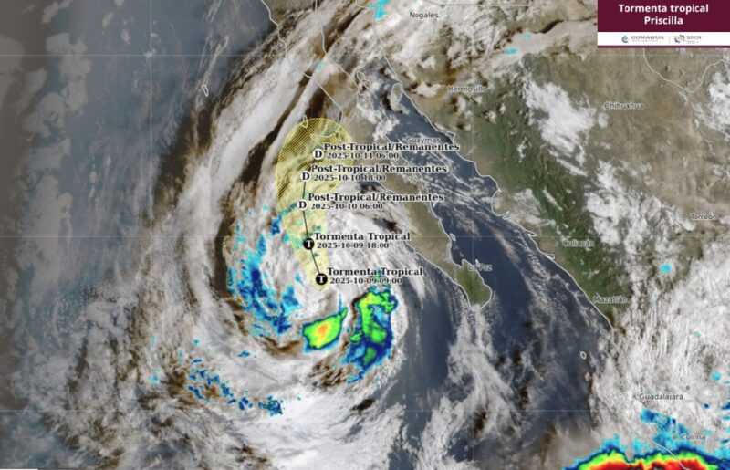 Falso que tormenta Priscilla cambió su trayectoria hacia Nuevo León 1 Falso que tormenta Priscilla cambió su trayectoria hacia Nuevo León