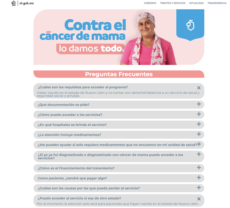 Nuevo León cáncer de mama
