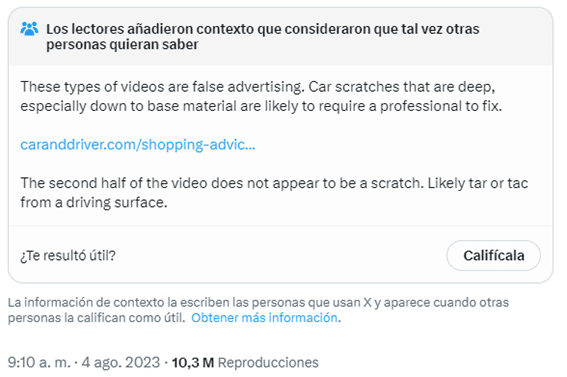 Notas de comunidad: cuáles son las últimas evidencias sobre su efectividad contra la desinformación 2 Nota-de-Comunidad-Twitter