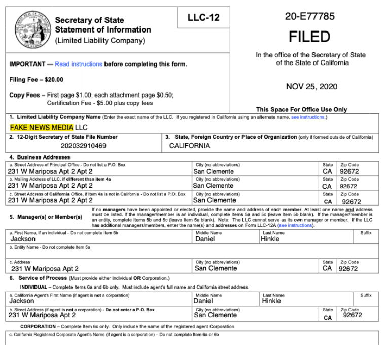 Datos públicos de la Secretaría de Estado de California, a los que accedió Factchequeado en consulta el 10 de octubre de 2025.