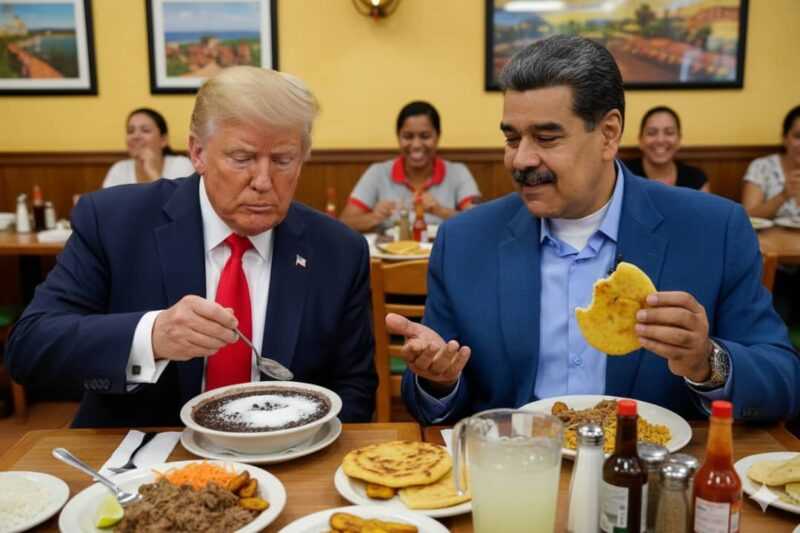 "Apertura" al diálogo entre Donald Trump y Nicolás Maduro genera desinformación 3 Falso que Donald Trump y Nicolás Maduro se reunieron a comer
