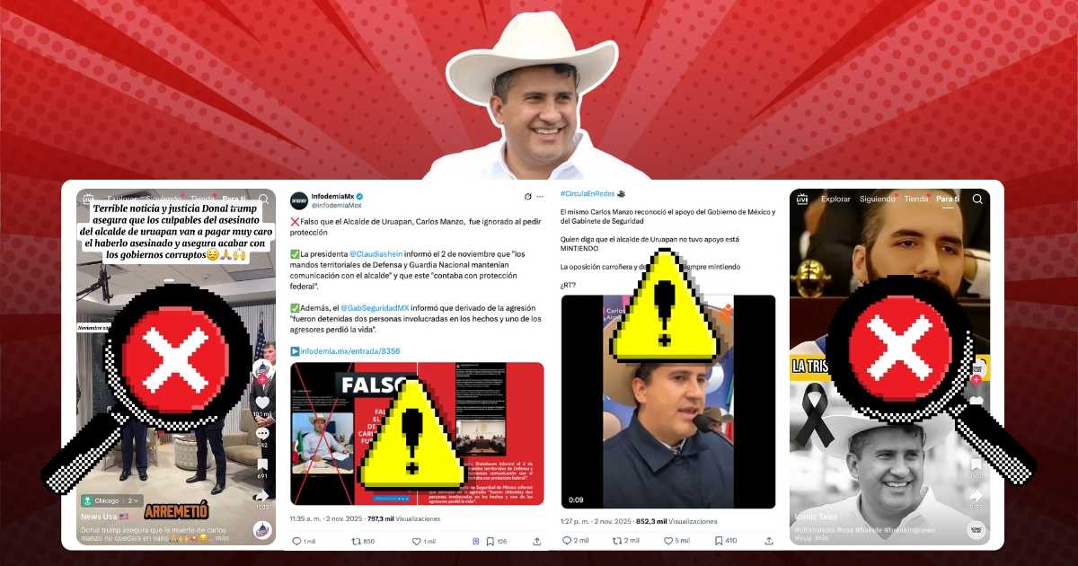 Desinformaciones sobre el asesinato de Carlos Manzo