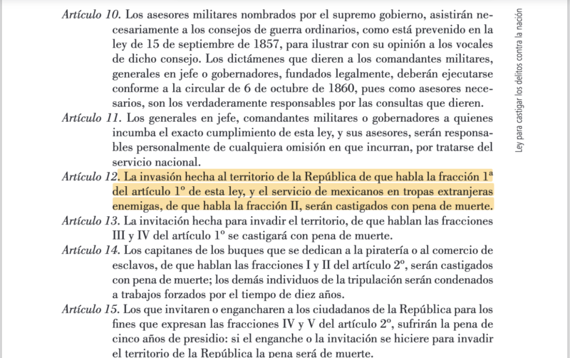 Fragmentos de la ley anti traición
