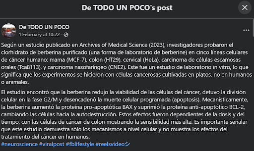 Berberina: el suplemento viral que promete tratar diabetes y cáncer pero carece de pruebas clínicas en humanos 1 Berberina: el suplemento viral que promete tratar diabetes y cáncer pero carece de pruebas clínicas en humanos