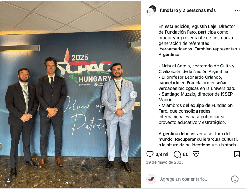 Laje y Sotelo en CPAC Hungria