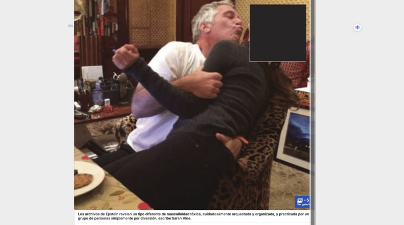 Falso que Macron publicó una foto de Jeffrey Epstein con Melania Trump 2 foto-jeffrey-epstein-melania-trump-macron-falso