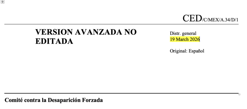 Gobierno Federal descalifica con argumentos falsos informe sobre desapariciones de la ONU 