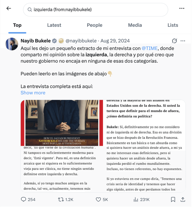 Falso que Bukele y Marco Rubio hicieron declaraciones sobre Sheinbaum y la izquierda en México 1 Bukele
