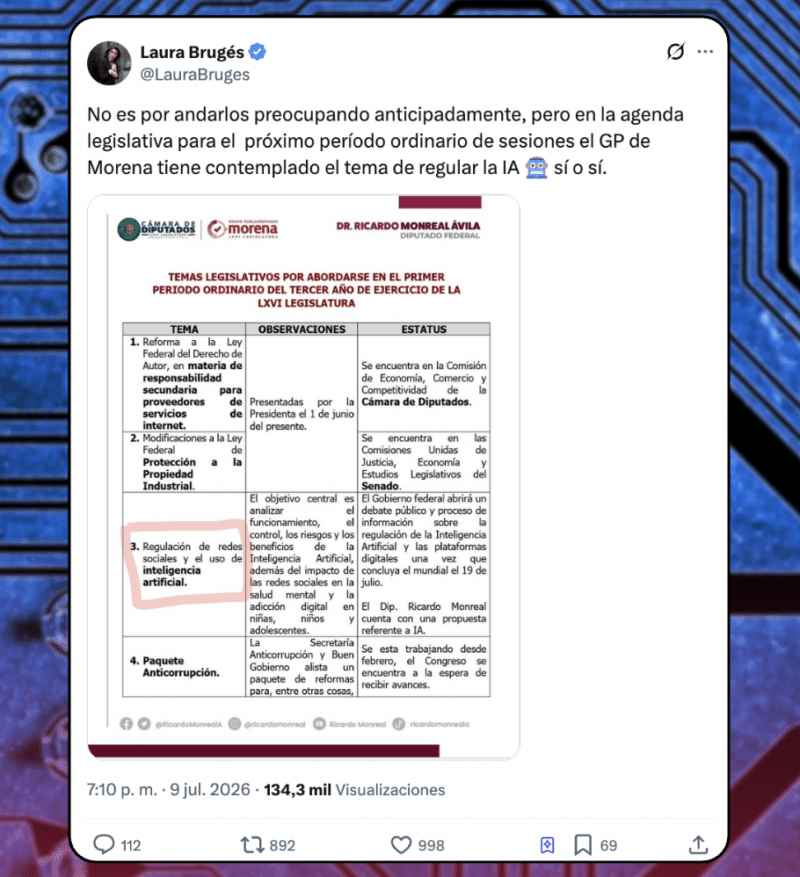 Las desinformaciones detrás de la regulación de la IA y derechos de autor en MX 1 IA