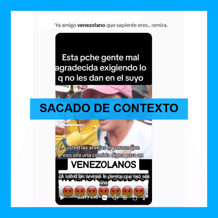 No, mujer venezolana no reniega de donaciones tras los terremotos de 2026, está sacado de contexto 1 No, mujer venezolana no reniega de donaciones tras los terremotos de 2026, está sacado de contexto