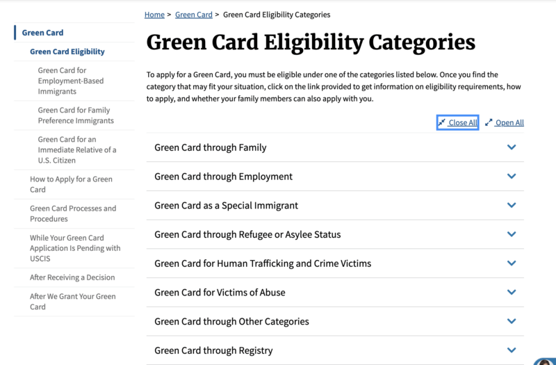 Falso que Estados Unidos tiene una ley que aprueba residencia a quienes llevan 7 años en el país 1 Criterios de Elegibilidad para una Green Card | USCIS