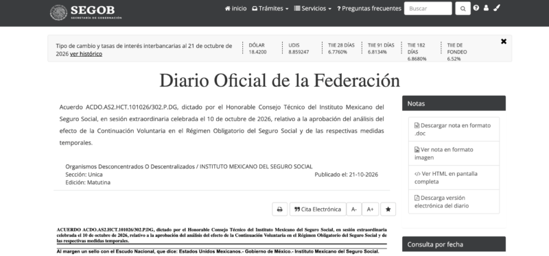 Explicado: Cambios en la Modalidad 40 del IMSS 1 Captura de pantalla 2026 10 22 a las 6.01.46 p.m