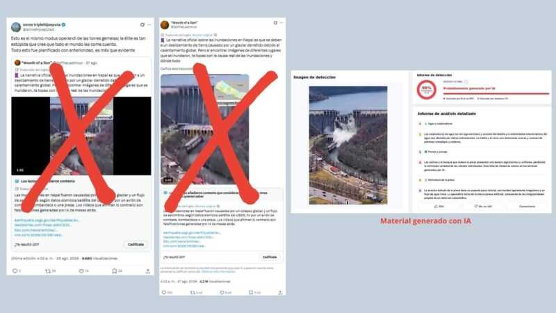 Cuentas verificadas en X difunden falsas teorías sobre manipulación climática